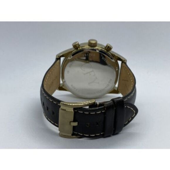 Fossil BQ2095 Men\'s Black Leather Analog Blue Dial Quartz Genuine Watch VK330 main image 7